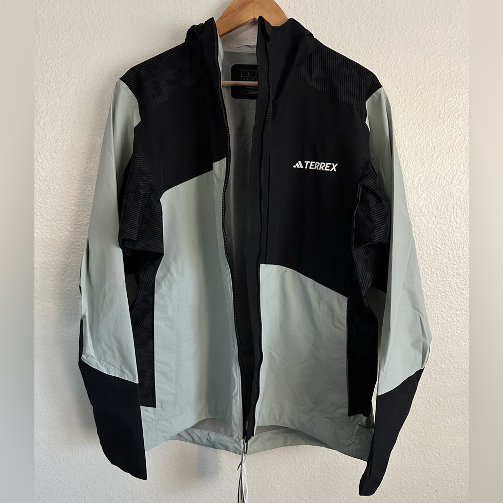 Adidas Terrex Xploric Xperior Hybrid Rain RDY Pro Jacket Black Men’s Size Large - Picture 3 of 6